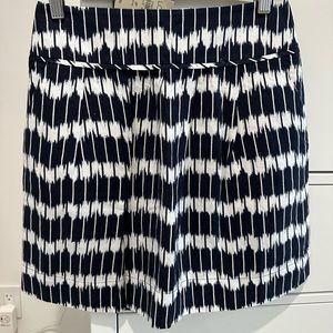 Ann Taylor Loft Navy & White Skirt -NWT